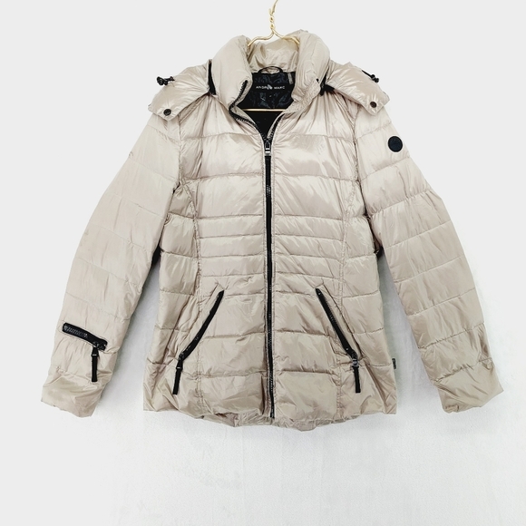 Andrew Marc Premium Down Puffer Jacket with Detachable Hood Z36 - Picture 1 of 11
